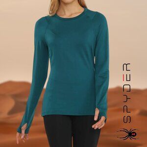 Spyder | Women's Active Fleece-Lined Top | Teal | L | NWT